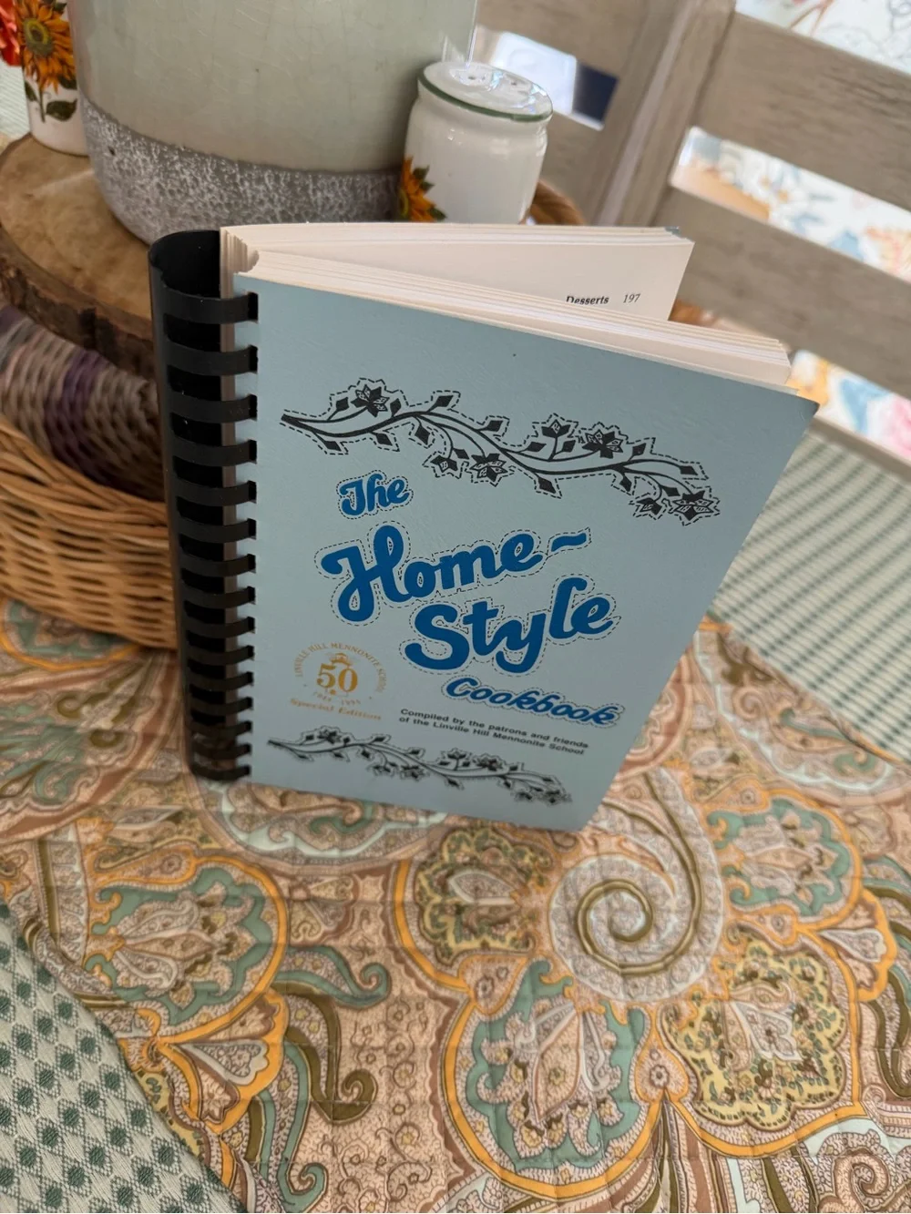 Vintage Spiral Bound Cookbook ‘The Home Style Cookbook’ Linville Hill Mennonite